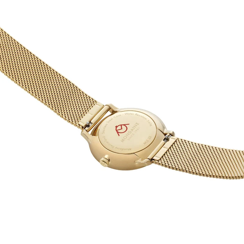 Mondaine Doppio MLE.33111.SM Damenuhr Silber • Saphirglas • Swiss Made Quarzwerk