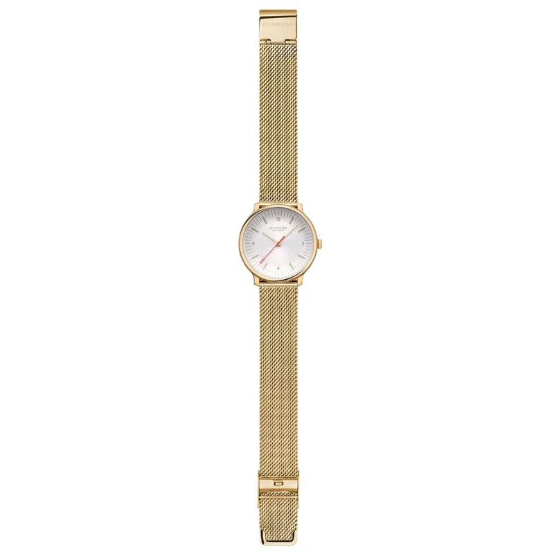 Mondaine Doppio MLE.33111.SM Damenuhr Silber • Saphirglas • Swiss Made Quarzwerk