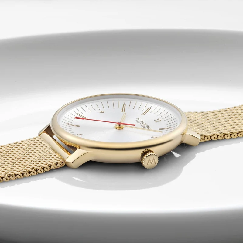 Mondaine Doppio MLE.33111.SM Damenuhr Silber • Saphirglas • Swiss Made Quarzwerk
