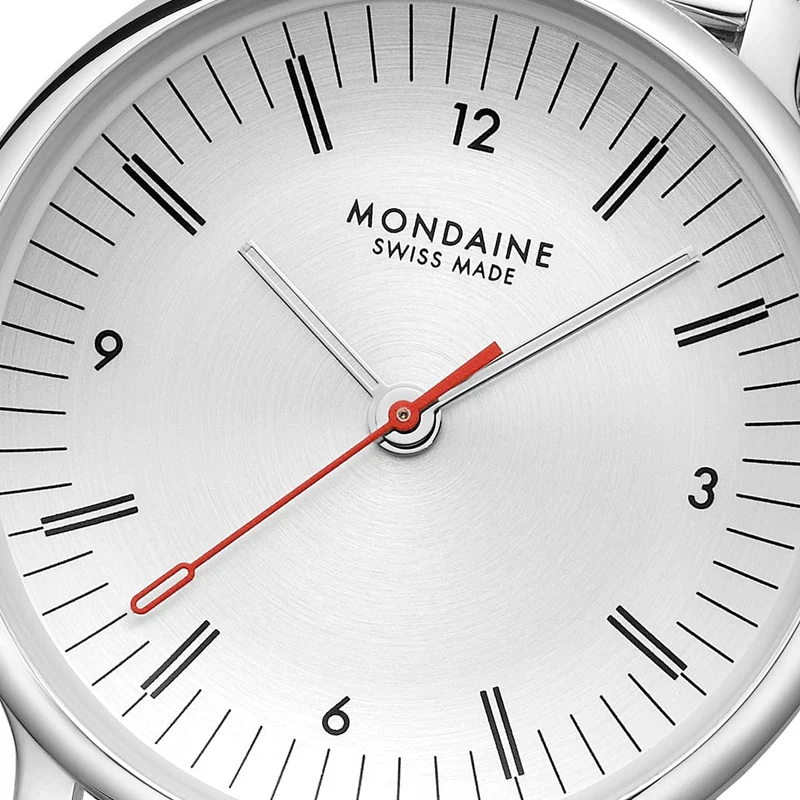 Mondaine Doppio MLE.33110.SM Damenuhr Silber • Saphirglas mit Antireflexbeschichtung • Schweizer Quarzwerk