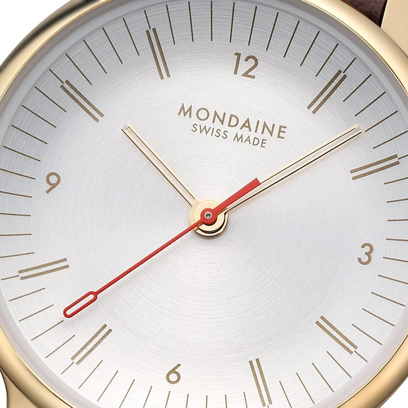 Mondaine Doppio MLE.33110.LGV Damenuhr Braun • Saphirglas • Swiss Made Quarzwerk