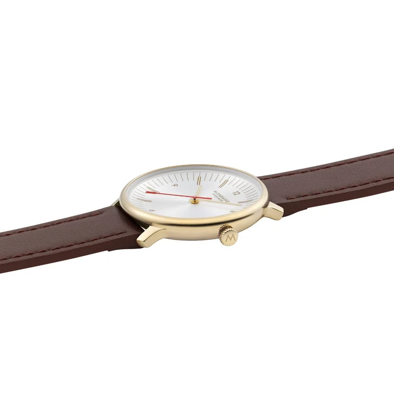 Mondaine Doppio MLE.33110.LGV Damenuhr Braun • Saphirglas • Swiss Made Quarzwerk