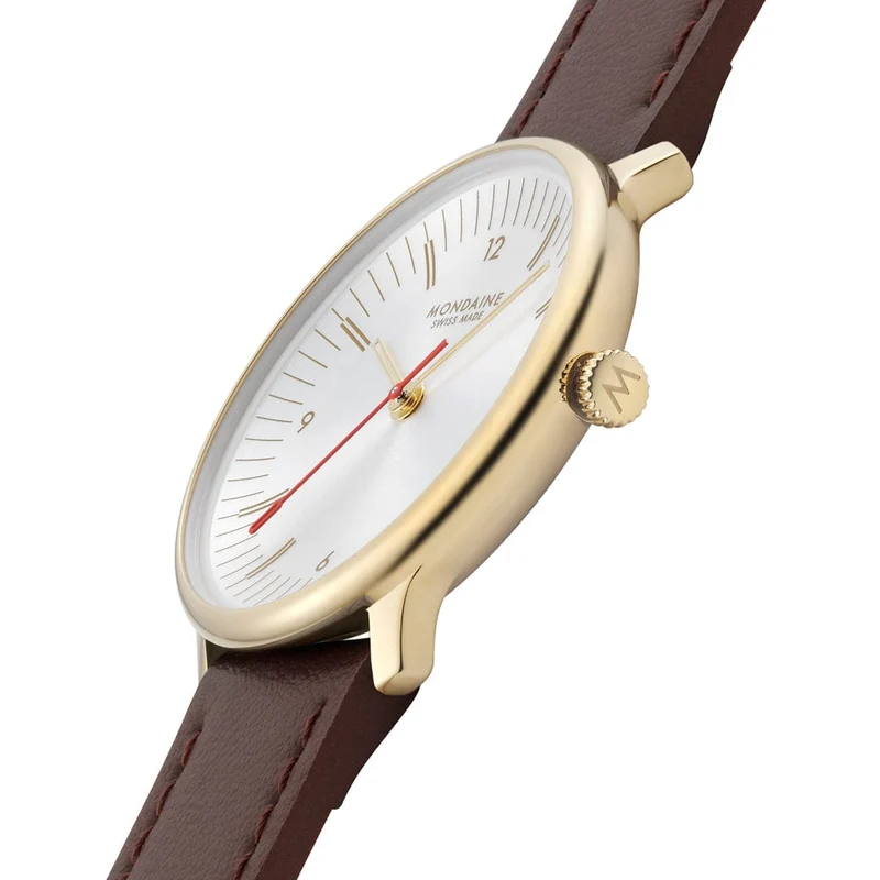 Mondaine Doppio MLE.33110.LGV Damenuhr Braun • Saphirglas • Swiss Made Quarzwerk
