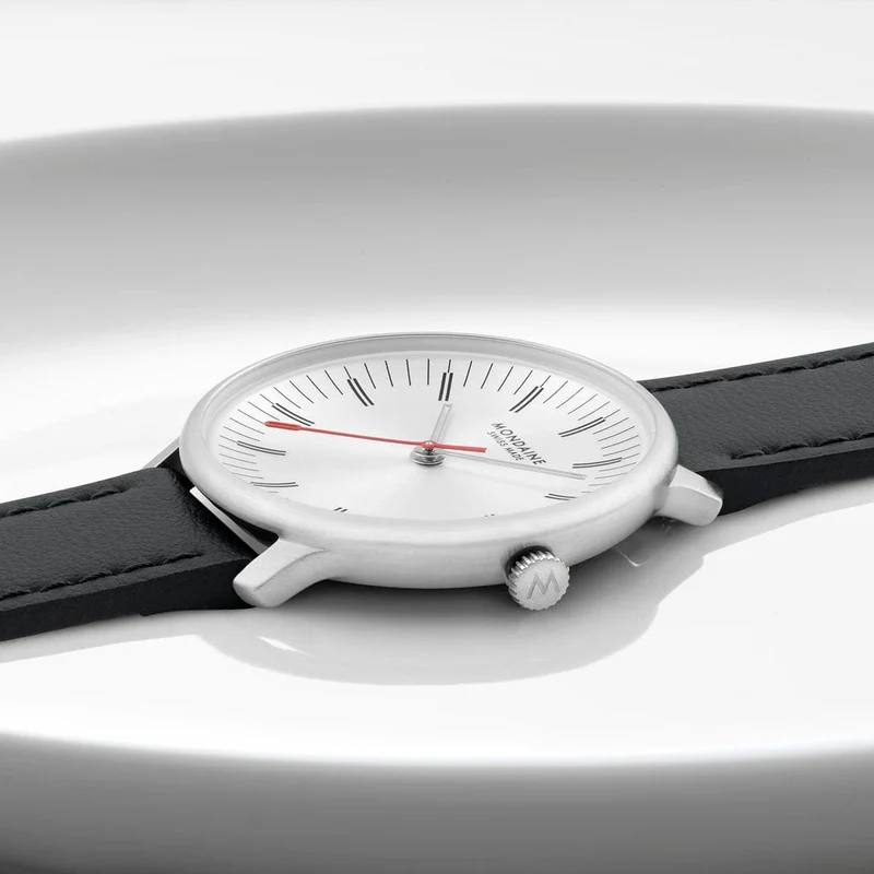 Mondaine Doppio MLE.33110.LBV Damenuhr Schwarz • Saphirglas • Swiss Made
