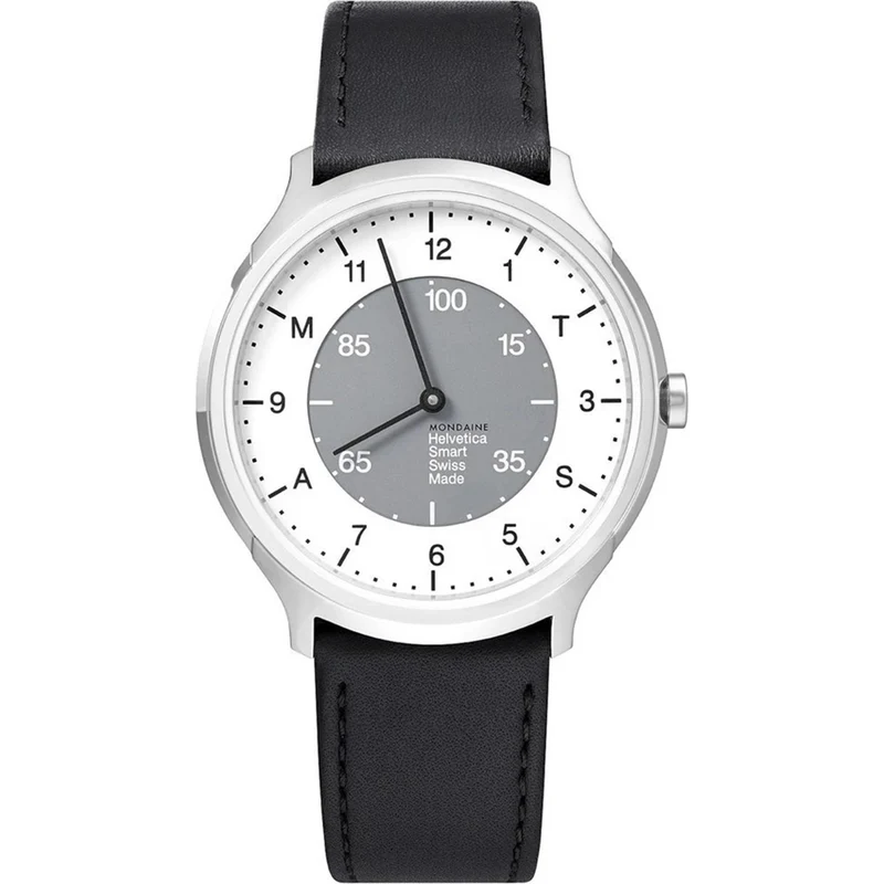 Mondaine Helvetica Smart MH1.R2S10.LB Herrenuhr Grau • Schweizer Smartwatch • Bluetooth Aktivitätstracker