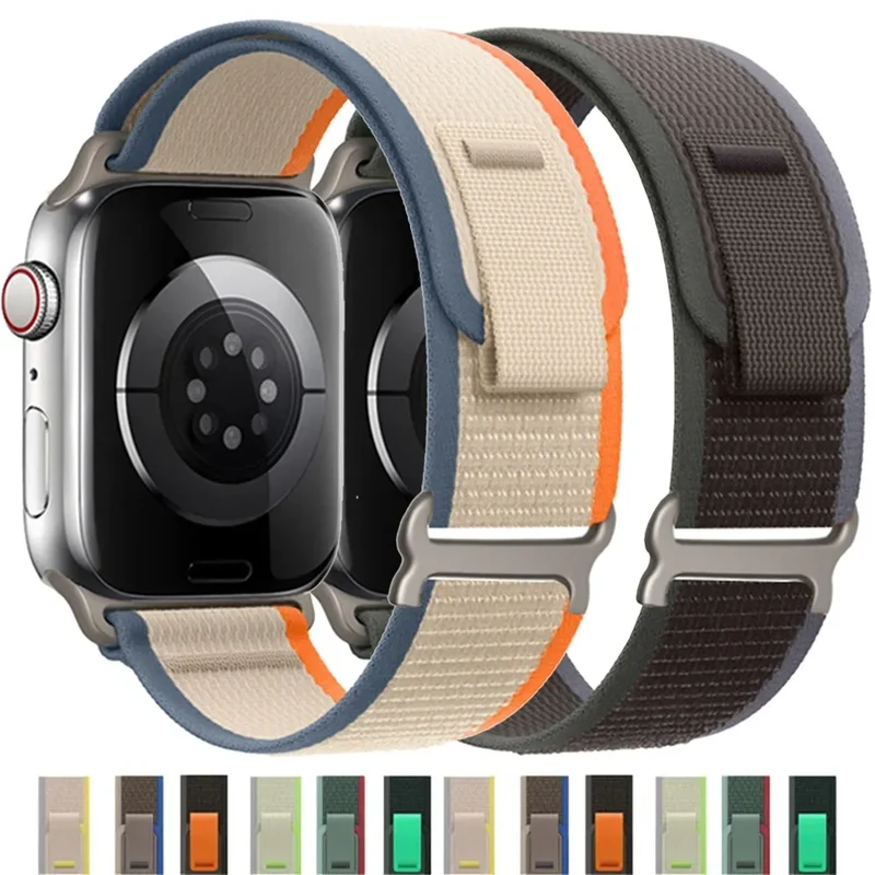 Nylon Smartwatchband Trail Loop - Verstelbaar Sportbandje met Duurzame Gesp - Veelkleurig Polsband Actief | Sansoti