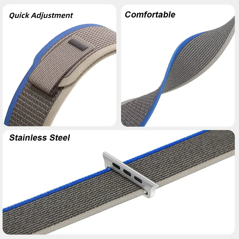 Nylon Smartwatchband Trail Loop - Verstelbaar Sportbandje met Duurzame Gesp - Veelkleurig Polsband Actief | Sansoti