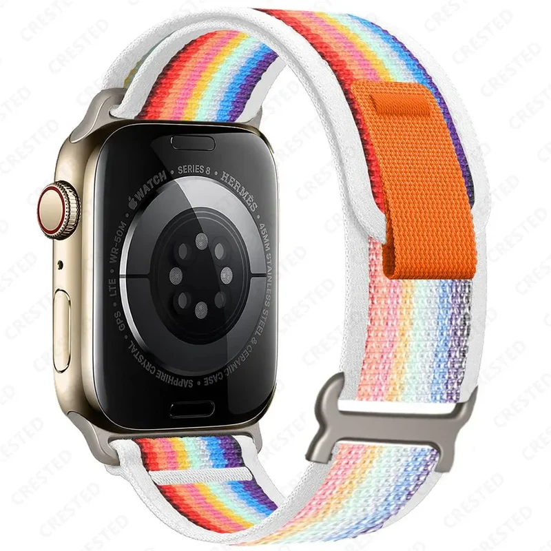 Nylon Smartwatchband Trail Loop - Verstelbaar Sportbandje met Duurzame Gesp - Veelkleurig Polsband Actief | Sansoti