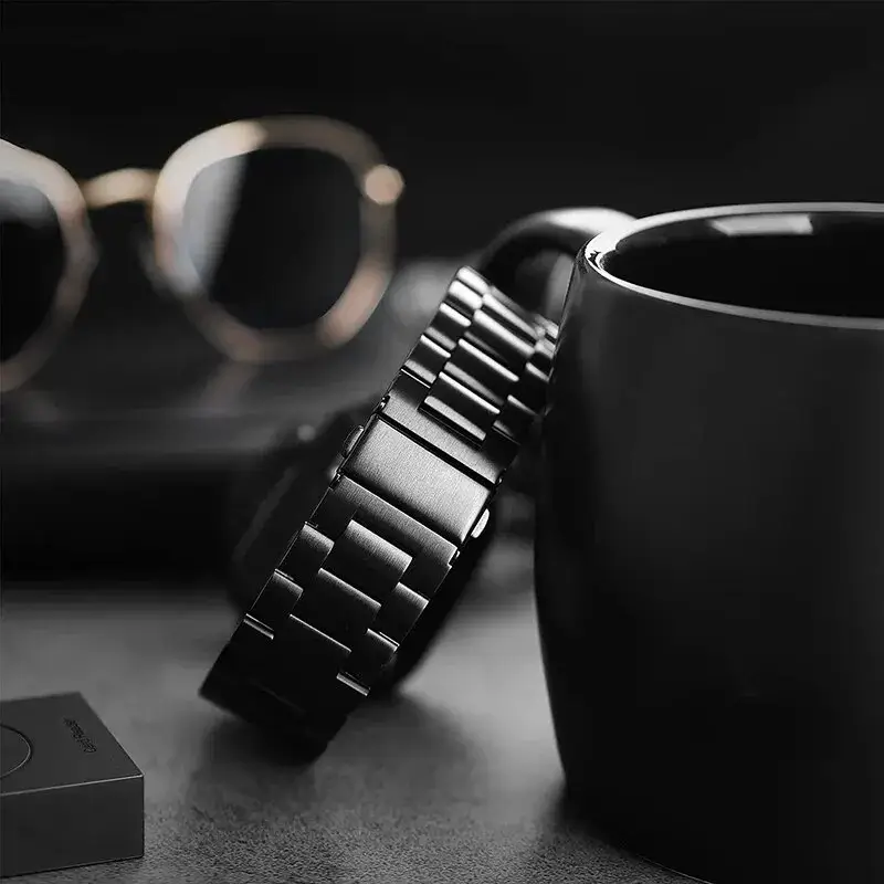 Roestvrij Stalen Smartwatch Bandje Premium Metalen Horlogeband Verstelbaar Polsbandje Stijlvol Elegant | Sansoti