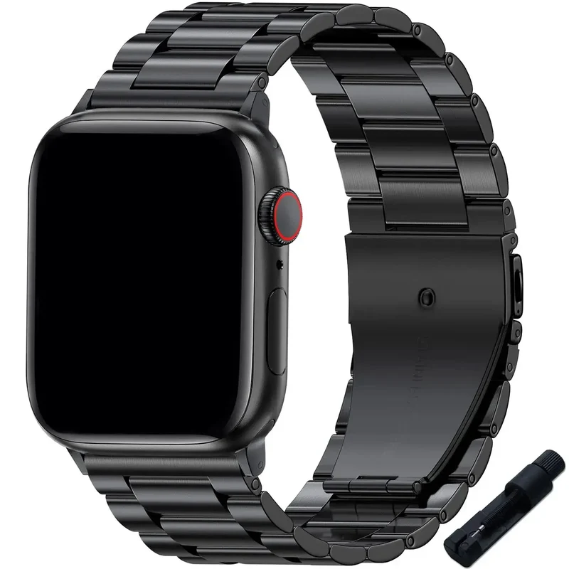 Roestvrij Stalen Smartwatch Bandje Premium Metalen Horlogeband Verstelbaar Polsbandje Stijlvol Elegant | Sansoti