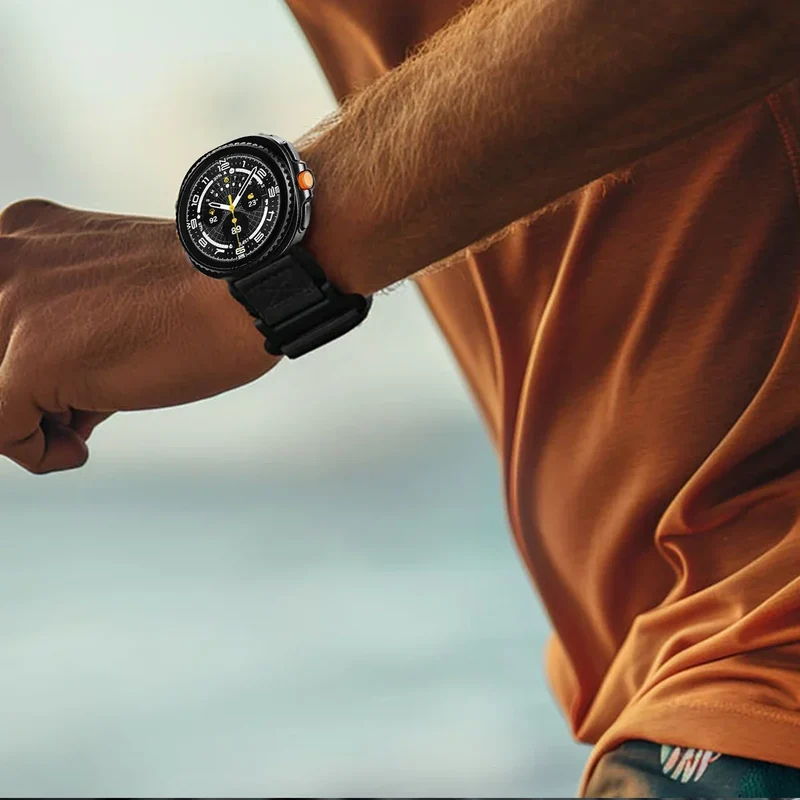 Nylon Smartwatch Bandje Tactical voor Galaxy Watch 8 9 Classic Verstelbaar Sportief Ademend Polsband | Sansoti