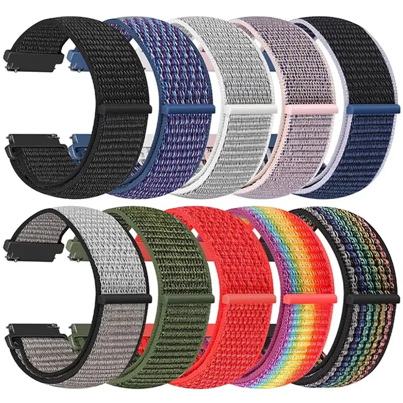 Nylon Sportband Smartwatch 20mm 22mm Ademend Lichtgewicht Loop Polsband Verstelbaar Training Fitness | Sansoti