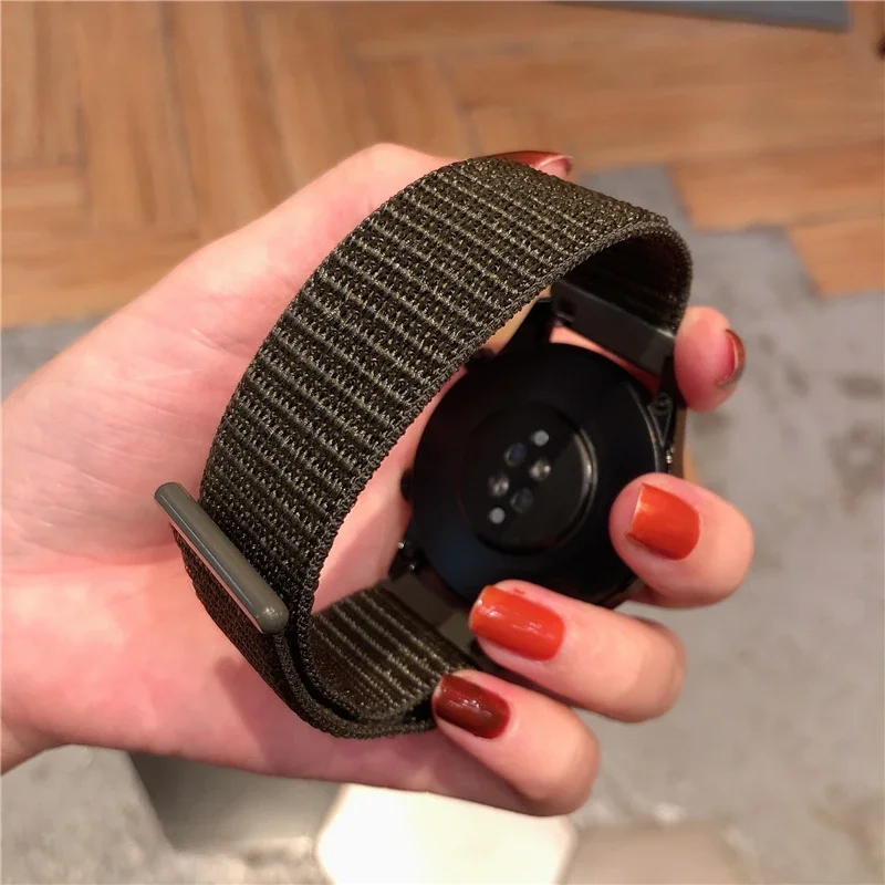 Nylon Sportband Smartwatch 20mm 22mm Ademend Lichtgewicht Loop Polsband Verstelbaar Training Fitness | Sansoti