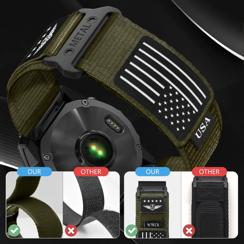 Nylon Smartwatch Bandje Sportief Ademend Universeel 20mm 22mm 26mm Verstelbaar Polsband Horlogeband Actief | Sansoti
