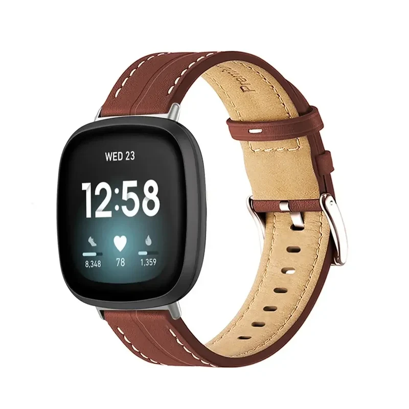 Lederen Smartwatch Bandje Verstelbaar Polshorloge Band Leer Premium Stijlvol Vervangingsbandje Accessoire | Sansoti