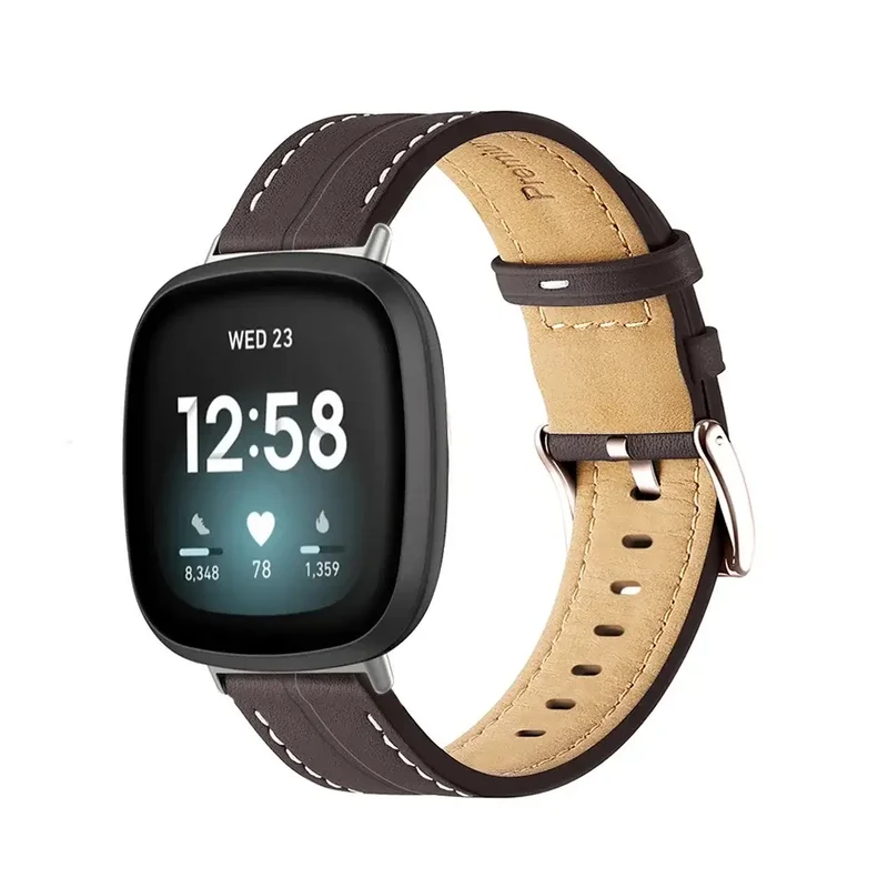 Lederen Smartwatch Bandje Verstelbaar Polshorloge Band Leer Premium Stijlvol Vervangingsbandje Accessoire | Sansoti