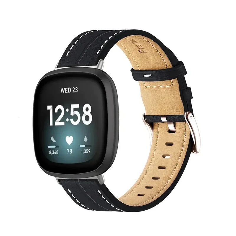 Lederen Smartwatch Bandje Verstelbaar Polshorloge Band Leer Premium Stijlvol Vervangingsbandje Accessoire | Sansoti