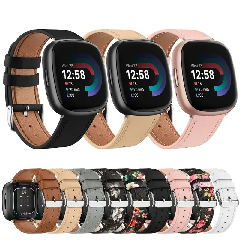 Leren Smartwatch Bandje Verstelbaar Sporthorloge Armband Vervanging Polsband voor Dames en Heren活动追踪 | Sansoti