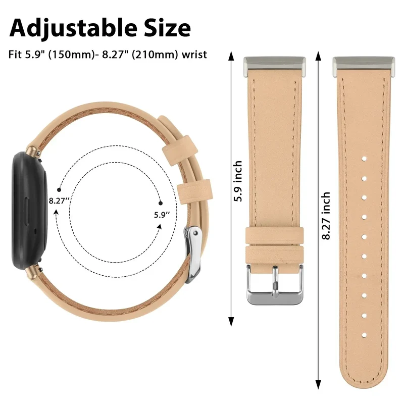 Leren Smartwatch Bandje Verstelbaar Sporthorloge Armband Vervanging Polsband voor Dames en Heren活动追踪 | Sansoti