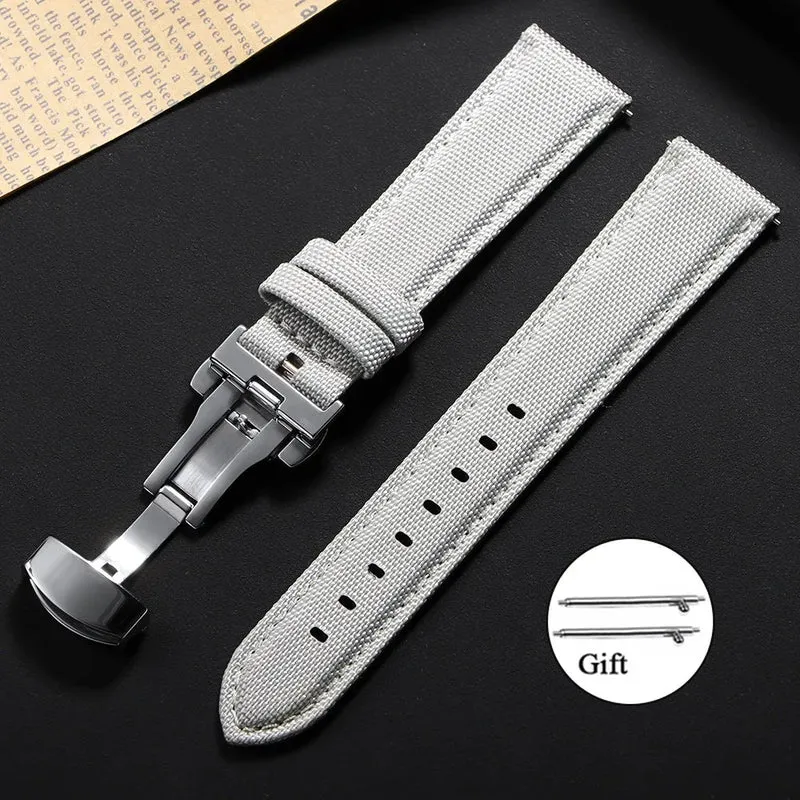 Nylon Horloge Bandje Zeilstof Waterafstotend Quick-Release Universeel Sporthorloge Band 20mm 22mm Polsband | Sansoti