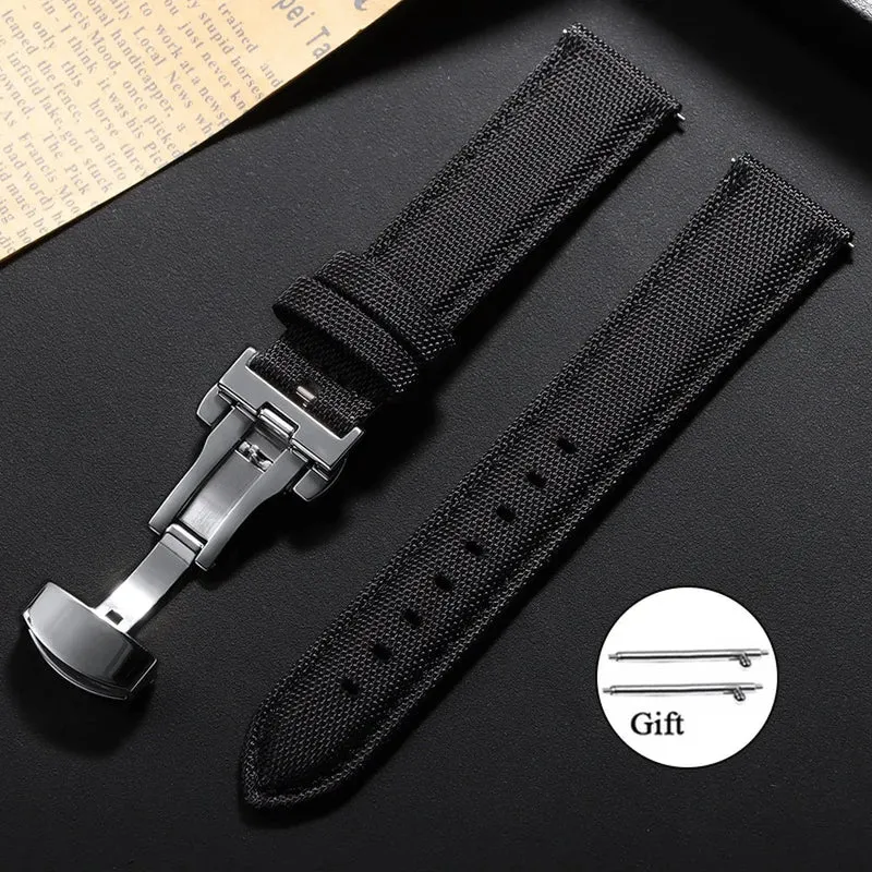 Nylon Horloge Bandje Zeilstof Waterafstotend Quick-Release Universeel Sporthorloge Band 20mm 22mm Polsband | Sansoti