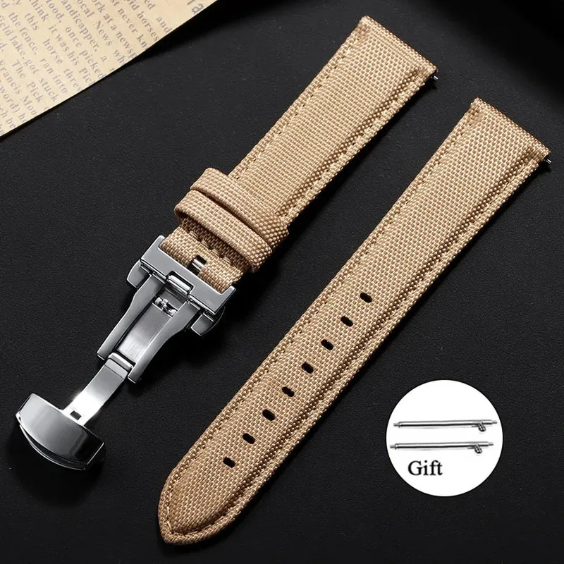 Nylon Horloge Bandje Zeilstof Waterafstotend Quick-Release Universeel Sporthorloge Band 20mm 22mm Polsband | Sansoti