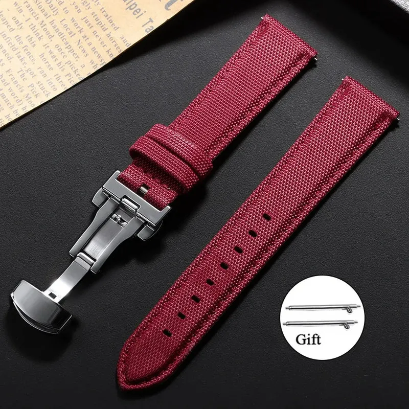 Nylon Horloge Bandje Zeilstof Waterafstotend Quick-Release Universeel Sporthorloge Band 20mm 22mm Polsband | Sansoti