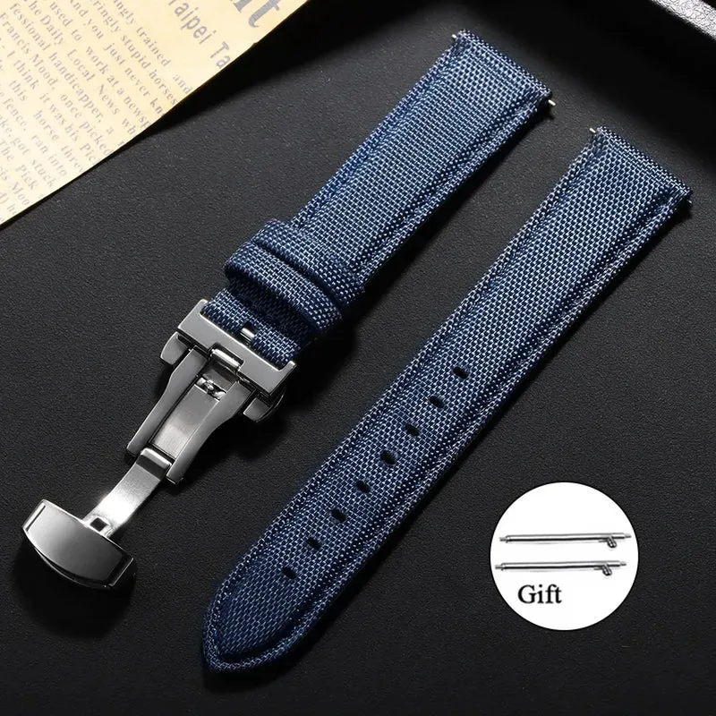 Nylon Horloge Bandje Zeilstof Waterafstotend Quick-Release Universeel Sporthorloge Band 20mm 22mm Polsband | Sansoti