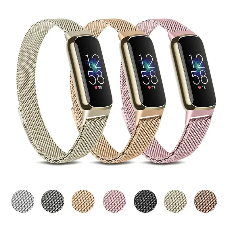 Magnetische Smartwatch Band RVS Mesh Verstelbaar Horloge Bandje Polsband voor Fitness Tracker Sporthorloge | Sansoti
