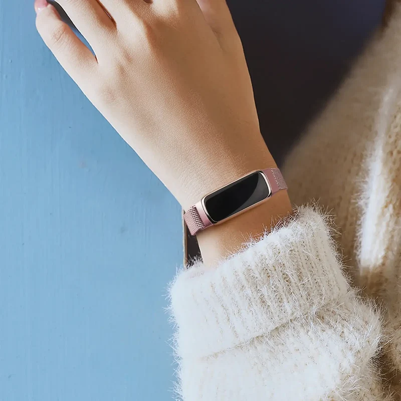 Magnetische Smartwatch Band RVS Mesh Verstelbaar Horloge Bandje Polsband voor Fitness Tracker Sporthorloge | Sansoti