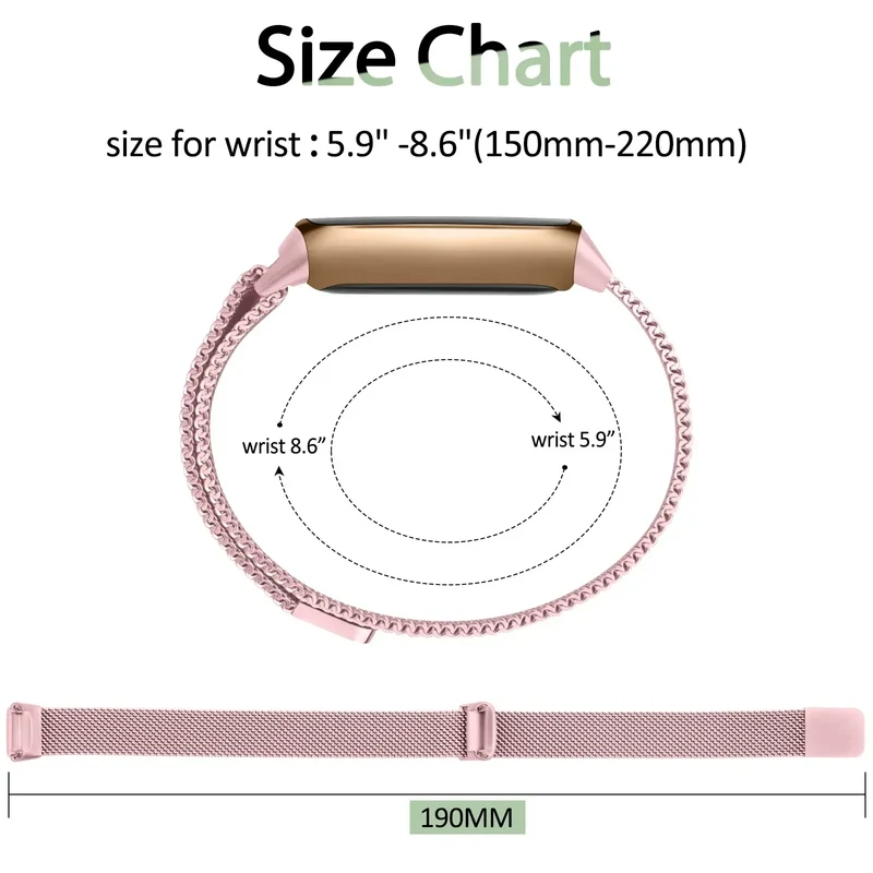Magnetische Smartwatch Band RVS Mesh Verstelbaar Horloge Bandje Polsband voor Fitness Tracker Sporthorloge | Sansoti