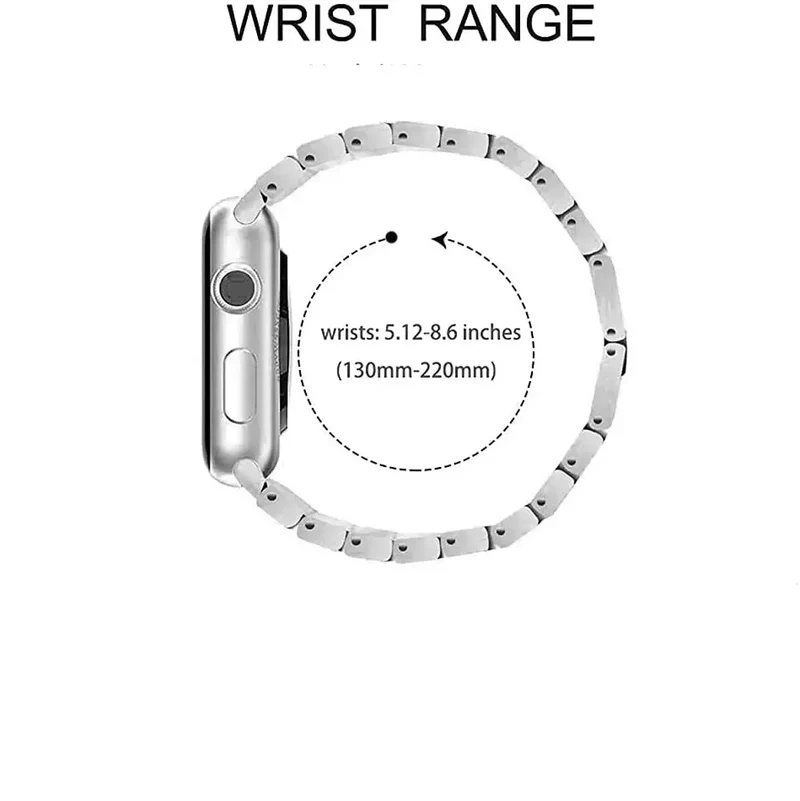 Smartwatch Bandje met Kristallen Edelstaal Verstelbaar Luxe Horloge Band Sparkle Statement Accessoire | Sansoti