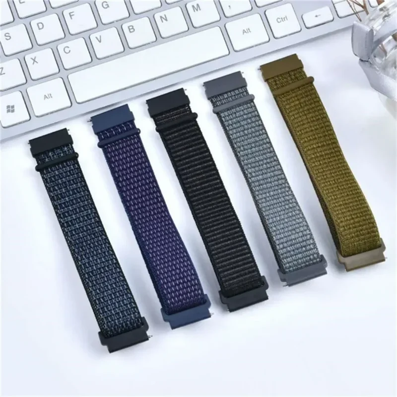 Verstelbare Nylon Sportband voor Smartwatch 20mm 22mm Ademend Polsband Sporthorloge Lichtgewicht Fitness | Sansoti