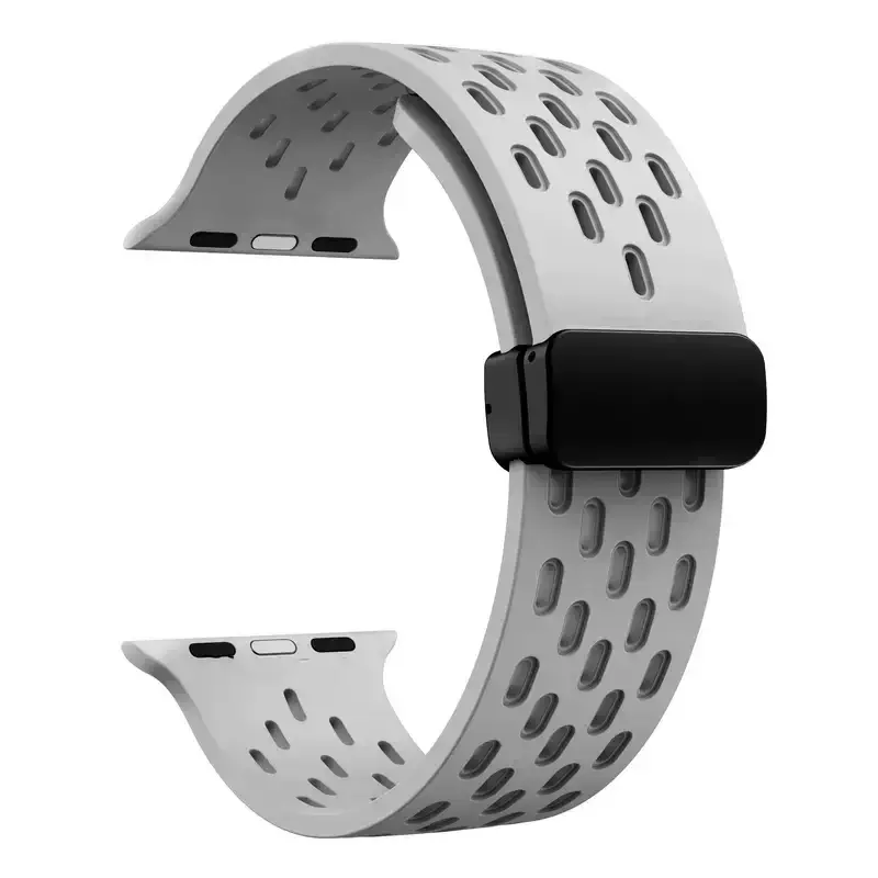 Siliconen Smartwatch Bandje Ademend Magnetisch 38-49mm Verstelbaar Polsband Sport Actief Dagelijks Gebruik | Sansoti