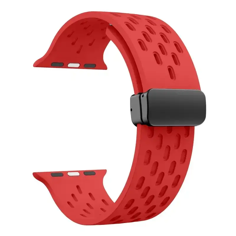 Siliconen Smartwatch Bandje Ademend Magnetisch 38-49mm Verstelbaar Polsband Sport Actief Dagelijks Gebruik | Sansoti