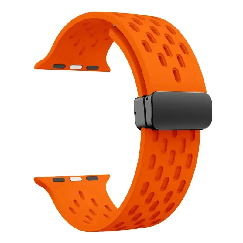 Siliconen Smartwatch Bandje Ademend Magnetisch 38-49mm Verstelbaar Polsband Sport Actief Dagelijks Gebruik | Sansoti