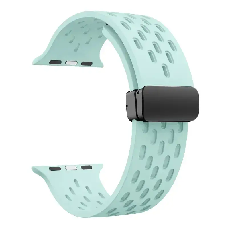 Siliconen Smartwatch Bandje Ademend Magnetisch 38-49mm Verstelbaar Polsband Sport Actief Dagelijks Gebruik | Sansoti