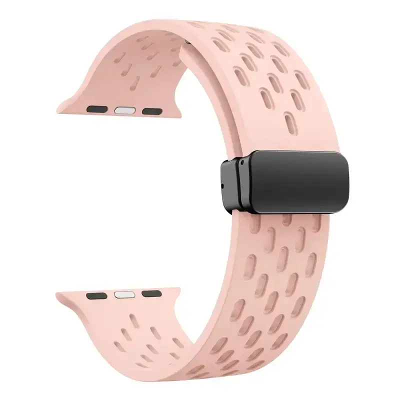 Siliconen Smartwatch Bandje Ademend Magnetisch 38-49mm Verstelbaar Polsband Sport Actief Dagelijks Gebruik | Sansoti