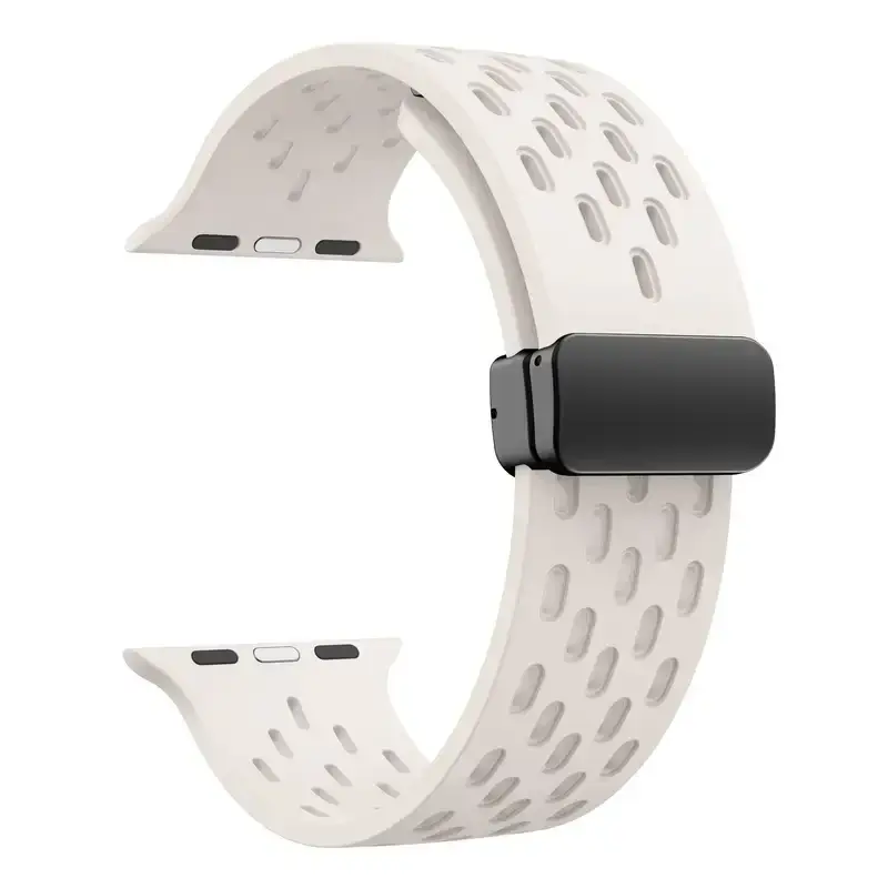 Siliconen Smartwatch Bandje Ademend Magnetisch 38-49mm Verstelbaar Polsband Sport Actief Dagelijks Gebruik | Sansoti