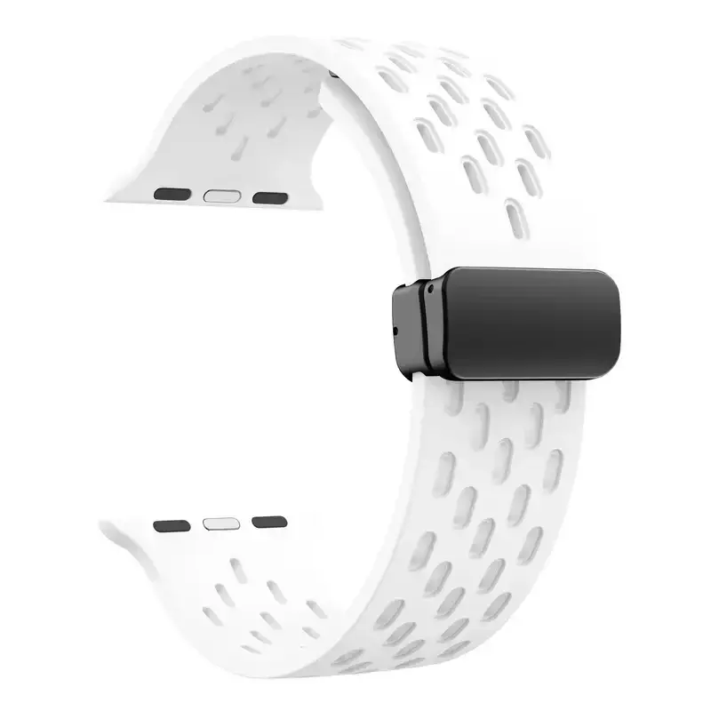 Siliconen Smartwatch Bandje Ademend Magnetisch 38-49mm Verstelbaar Polsband Sport Actief Dagelijks Gebruik | Sansoti