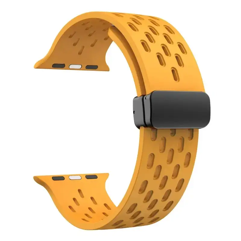 Siliconen Smartwatch Bandje Ademend Magnetisch 38-49mm Verstelbaar Polsband Sport Actief Dagelijks Gebruik | Sansoti