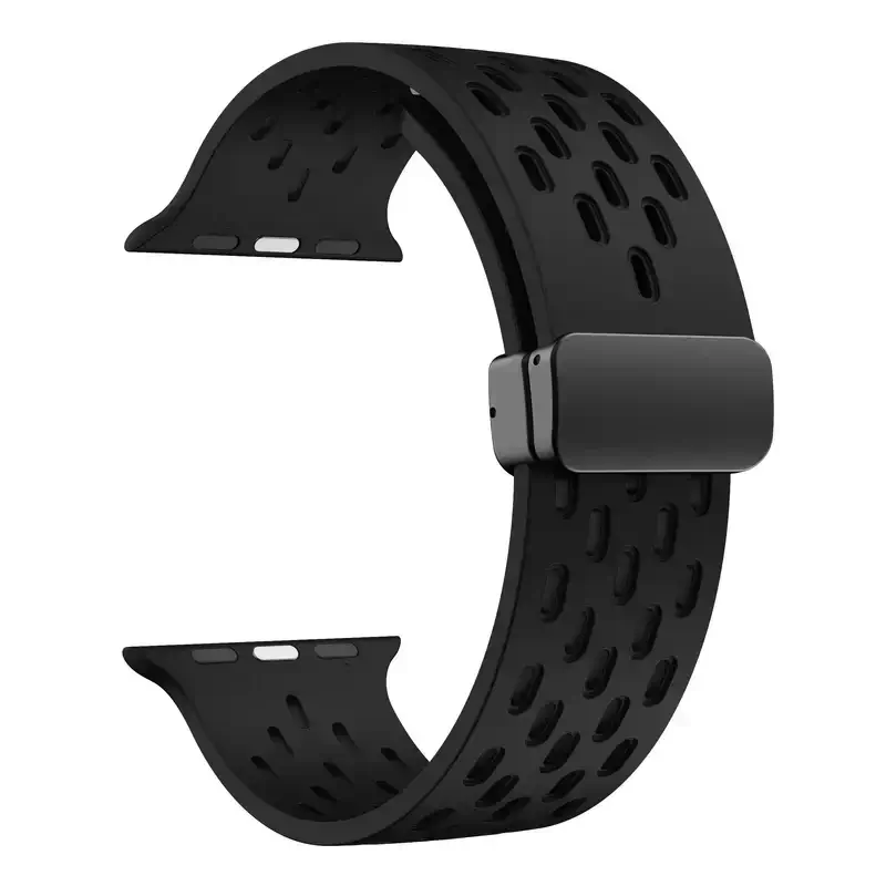 Siliconen Smartwatch Bandje Ademend Magnetisch 38-49mm Verstelbaar Polsband Sport Actief Dagelijks Gebruik | Sansoti