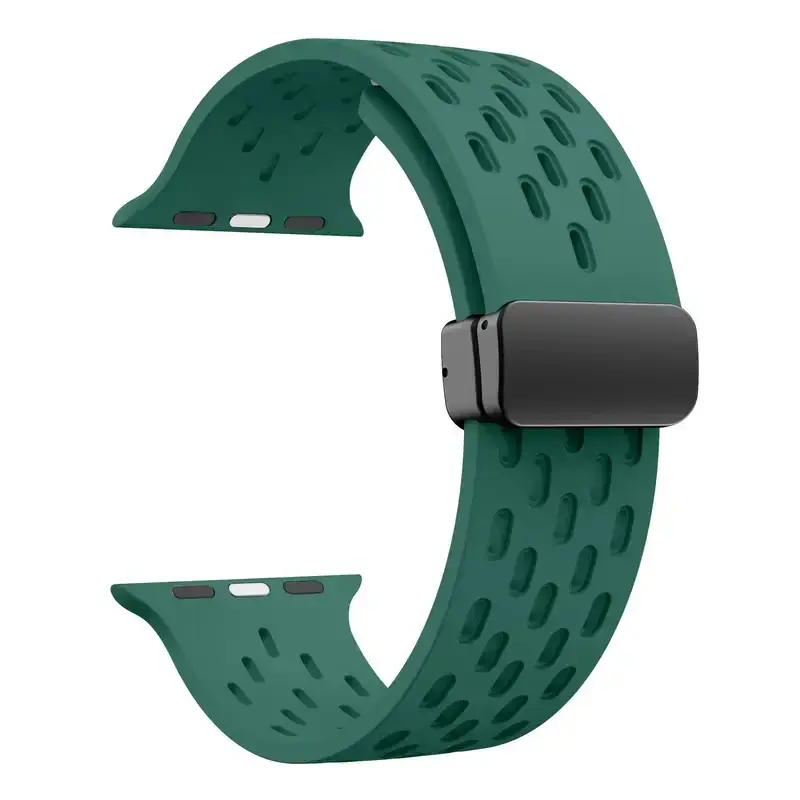 Siliconen Smartwatch Bandje Ademend Magnetisch 38-49mm Verstelbaar Polsband Sport Actief Dagelijks Gebruik | Sansoti