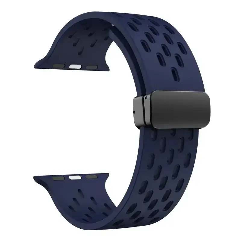 Siliconen Smartwatch Bandje Ademend Magnetisch 38-49mm Verstelbaar Polsband Sport Actief Dagelijks Gebruik | Sansoti