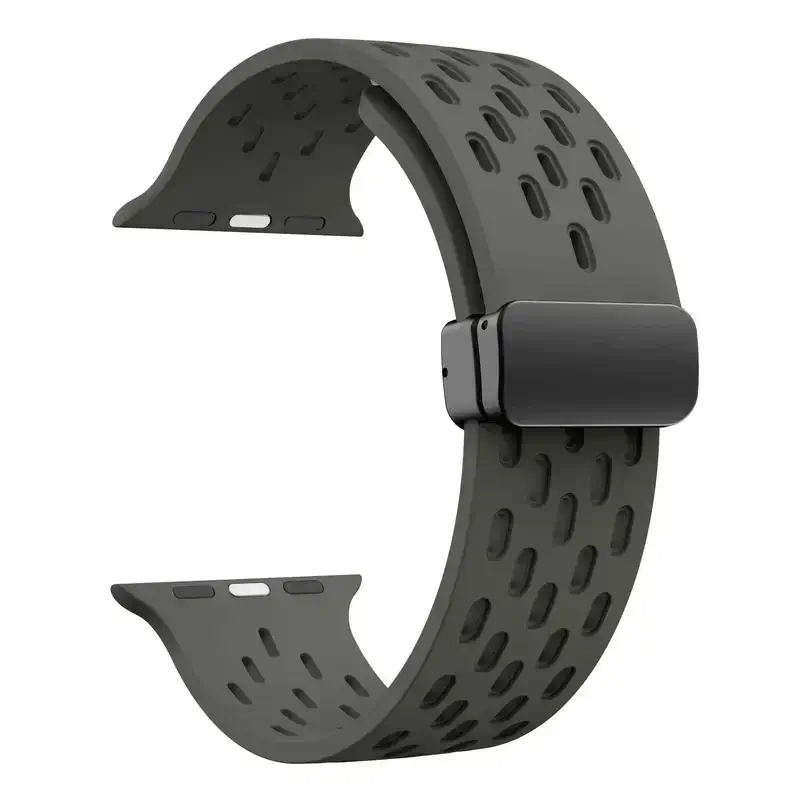Siliconen Smartwatch Bandje Ademend Magnetisch 38-49mm Verstelbaar Polsband Sport Actief Dagelijks Gebruik | Sansoti