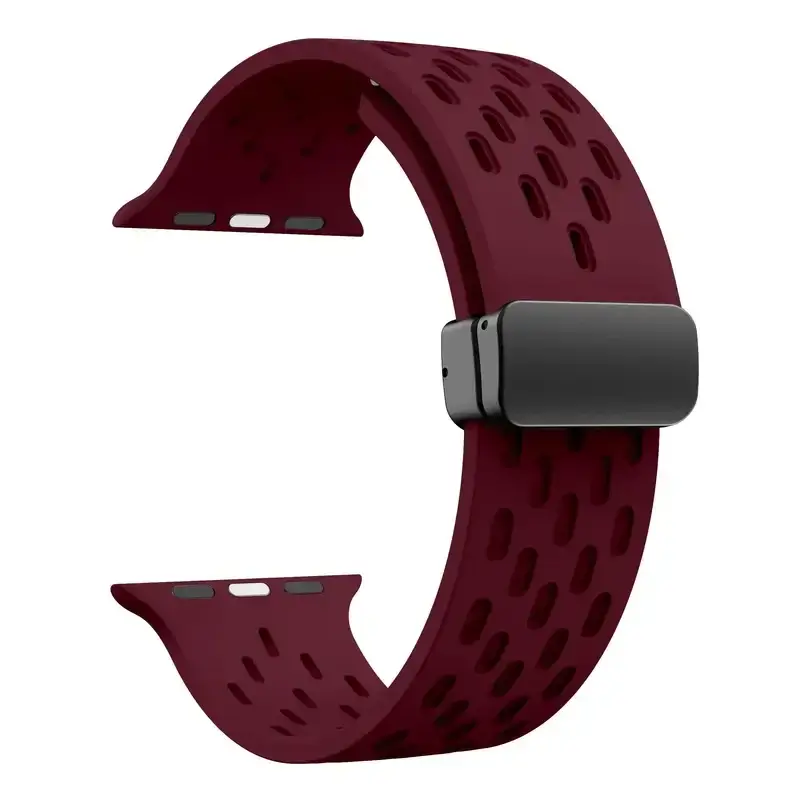 Siliconen Smartwatch Bandje Ademend Magnetisch 38-49mm Verstelbaar Polsband Sport Actief Dagelijks Gebruik | Sansoti