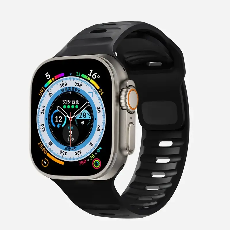 Siliconen Smartwatch Bandje Zachte Pasvorm Verstelbaar Waterdicht Sport Casual Dagelijks Gebruik Horloge | Sansoti