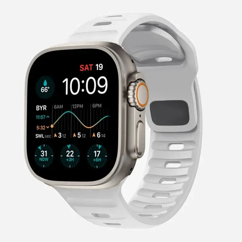 Siliconen Smartwatch Bandje Zachte Pasvorm Verstelbaar Waterdicht Sport Casual Dagelijks Gebruik Horloge | Sansoti