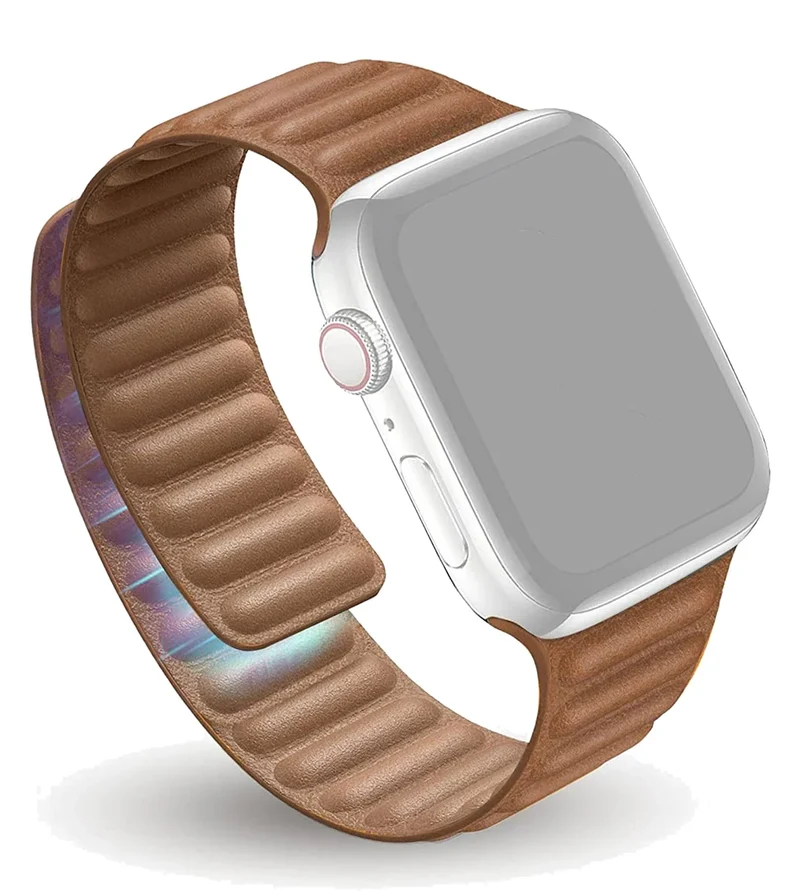 Leren Horlogeband met Magnetische Sluiting 38-49mm Verstelbaar Smartwatch Accessoire Polsband Stijlvol | Sansoti