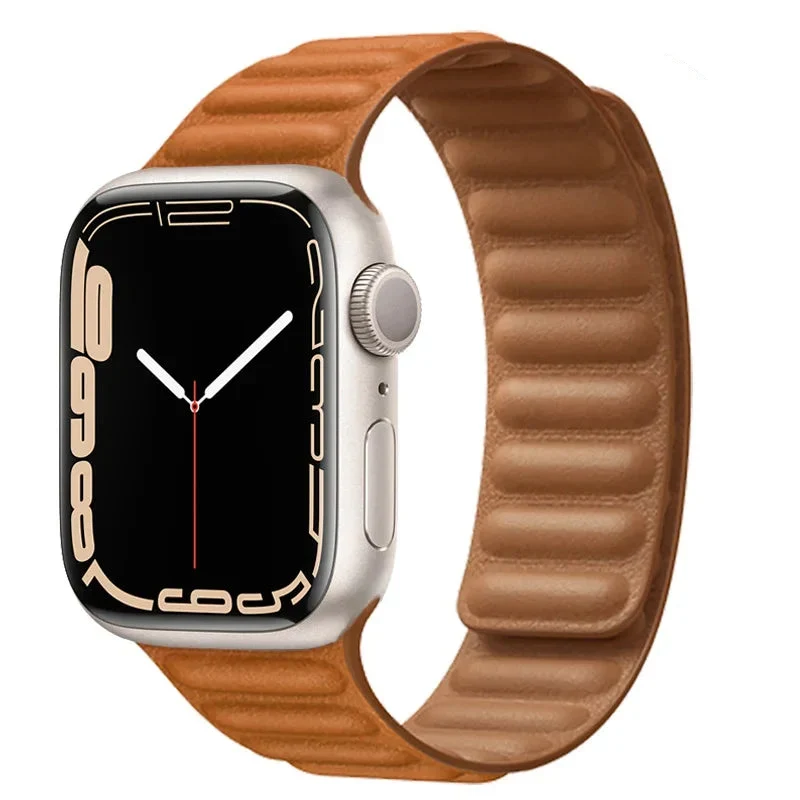 Leren Horlogeband met Magnetische Sluiting 38-49mm Verstelbaar Smartwatch Accessoire Polsband Stijlvol | Sansoti